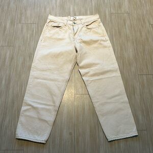 YMC NWOT cream organic cotton jean